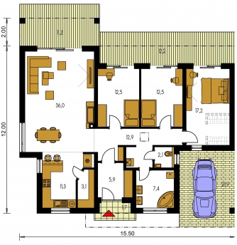 Mirror image | Floor plan of ground floor - ARKADA 8